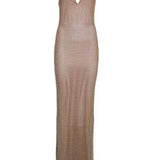 Detailne Halterneck Maxi Kleit