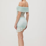 Mini Õlavarre Kleit - Pistaatsia