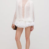 Mini Kleit Läbipaistva Pitsiga ja Volangidega