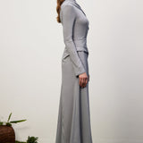Stiilne Fikseeritud Drapeeritud Maxi Kleid