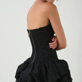 Must Mini Kleit Rüüditud Mulliga