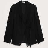 Kangast Drapey Twill Wrap Blazer Mustas