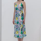 Lillemustriga Slip Midi Kleit