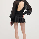 Üksik Lanterni Varrukaga Mini Kleit