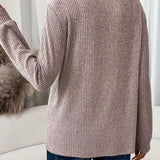 Ribbeltrui met ronde hals