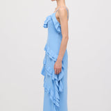 Viskoosist midi kleit Käteta rüüsiga