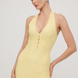 Halter Lace Midi Kleid