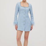 Glittering Boucle Mini Dress with Sleeves