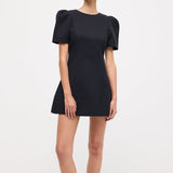 Mini Kleid Lühikeste Varrukatega ja Perlise Seljaga