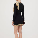 Mini Kleid mit Glänzender Schleife