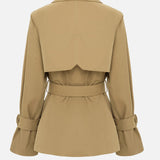 Lühike trench coat laia vööga