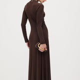 Maxi Kleid mit Metallic-Dekor aus Jersey