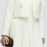 Pikkade varrukatega tweed midi kleidi komplekt