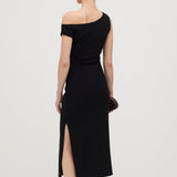 Asümmeetriline Metalliline Midi Kleid