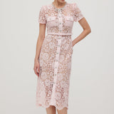 Translucent Diamante Satin Midi Dress