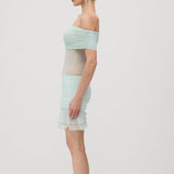 Mini Õlavarre Kleit - Pistaatsia