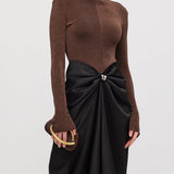 Asümmeetriline Maxi Kleid, Pruun
