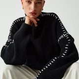 Alma | Oversize-Dolcevita sviiter Piqué detailidega
