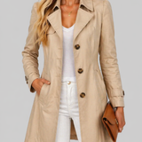 KIRSTEN - Elegantne Cintreeritud Naiste Mantel Premium