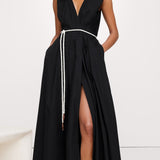 Puuvillane Popliin Maxi Kleid