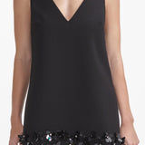 Mustas 3D Sequin Mini Dress in Crepe