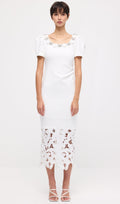 Kaunistatud Appliqué Lõike Midi Kleid