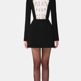 Must Lilleline Mini Kleit