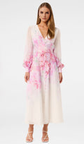 Lilleline Looduslik Midi Kleid