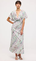 Lilleline Laineline Vöö Midi Kleid