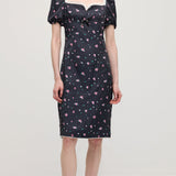 Lilleline Puff Sleeve Midi Kleid