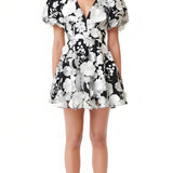 Must Have Black Mini Dress with Puff Sleeves