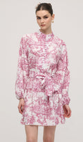 Lilleline Rüselus Smocked Mini Kleit Kihtidega