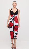 Patterned Jacquard Knit Midi Dress