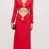 Maxi Kleid mit Herzdetails
