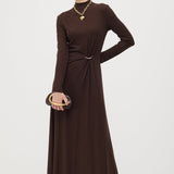 Maxi Kleid mit Metallic-Dekor aus Jersey