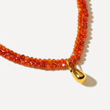 Flaming Drop Necklace