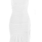 Südamlik Rinnatükkidega Midi Kleid
