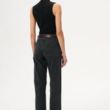 Hallide sirgete säärega teksad - Moss