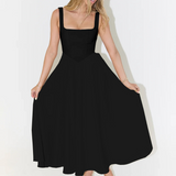 Aurora – Elegantne must midi-kleit
