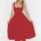 Aurora – Elegantne must midi-kleit