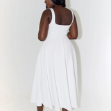Aurora – Elegantne must midi-kleit