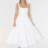 Aurora – Elegantne must midi-kleit