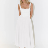 Aurora – Elegantne must midi-kleit