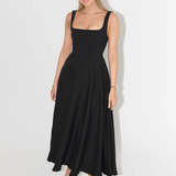 Aurora – Elegantne must midi-kleit