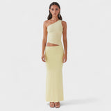 Seranella - Asümmeetriline maxi kleit lõikega