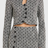 Polka Dot Tweed Top & A-Line Mini Seelik Komplekt