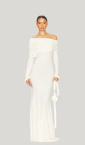 Off-Shoulder Jersey Maxi Dress