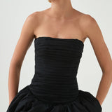 Must Mini Kleit Rüüditud Mulliga