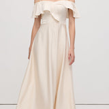 Ruffle Satin Midi Kleit