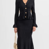 Elegantne Laienev Kootud Midi Kleid